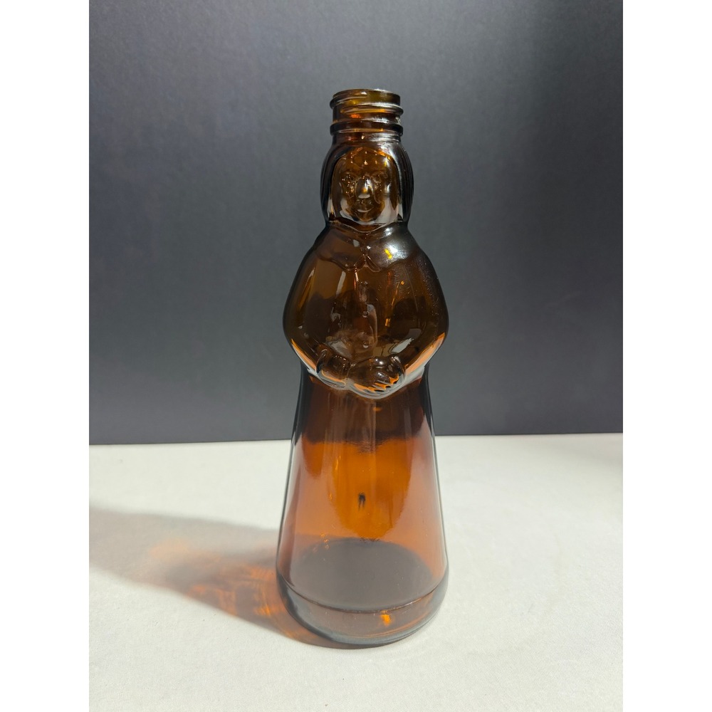 Vintage Mrs Butterworths Amber Glass Syrup Bottle Collectible Figural 6527 S
